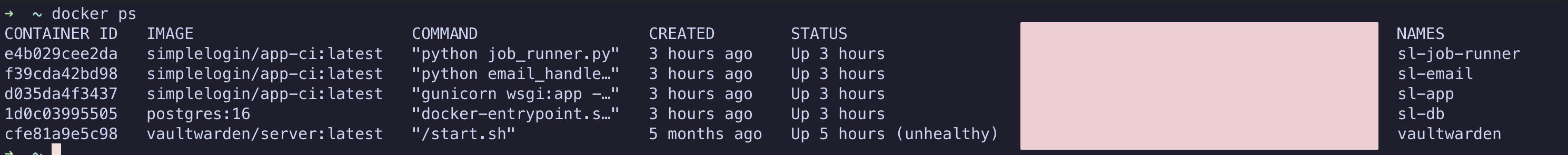 Docker containers running healthily